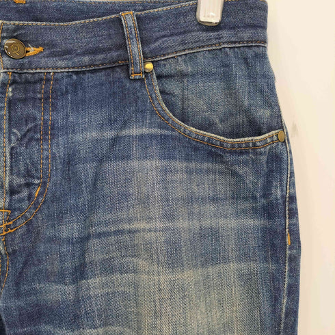マックキューバイ アレキサンダーマックイーン McQ Alexander McQueen バック刺繍 ブーツカット デニム メンズ  32